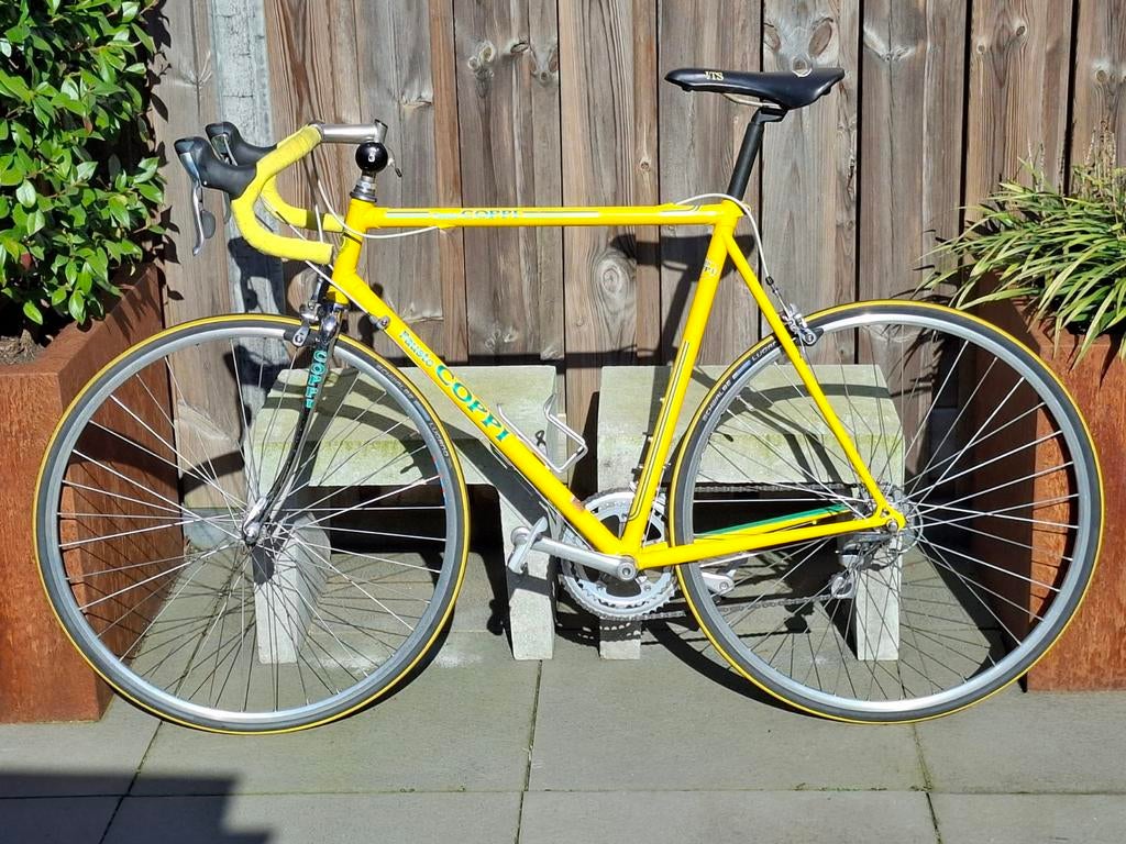 VINTAGE "FAUSTO COPPI" RACEFIETS, jaren 80's, Fietsen en Brommers, Fietsen | Racefietsen, Overige merken, 28 inch, Gebruikt, Velgrem