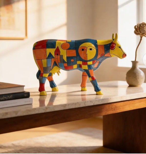 Nieuw Cow Parade koe Chromatic Pastures gratis verzending., Ophalen of Verzenden