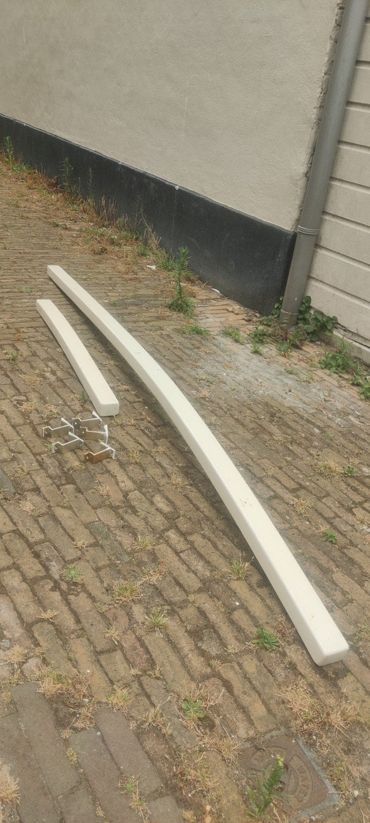 trapleuning met 5 muurbeugels, gebruikt, Doe-het-zelf en Verbouw, Ladders en Trappen, Ophalen, Gebruikt, Trap, 2 tot 4 meter