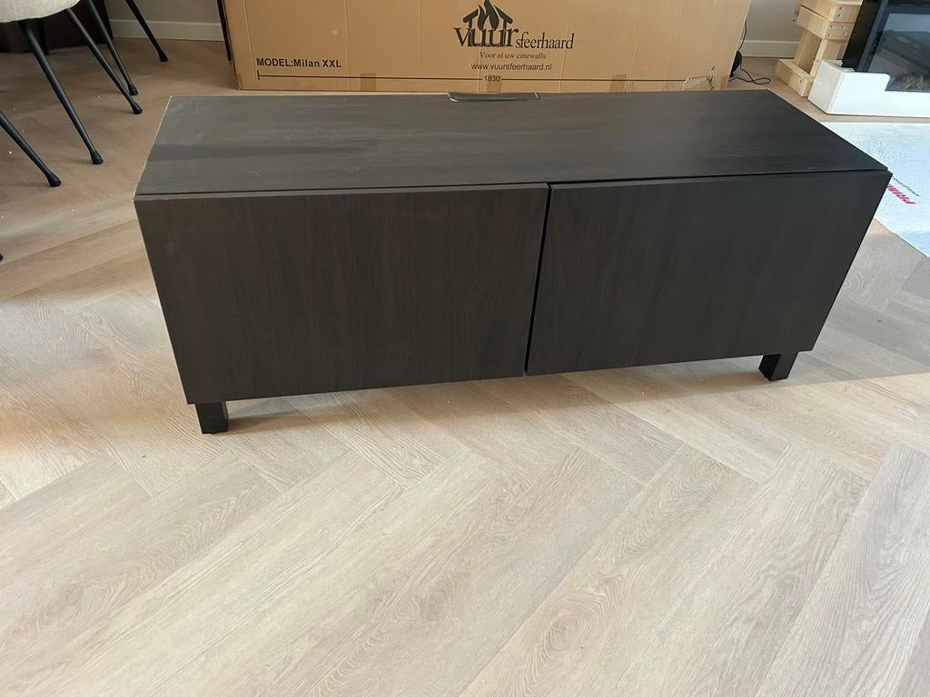Ikea TV Dressoir Zwart, Ophalen of Verzenden, Zo goed als nieuw, 25 tot 50 cm, Minder dan 100 cm