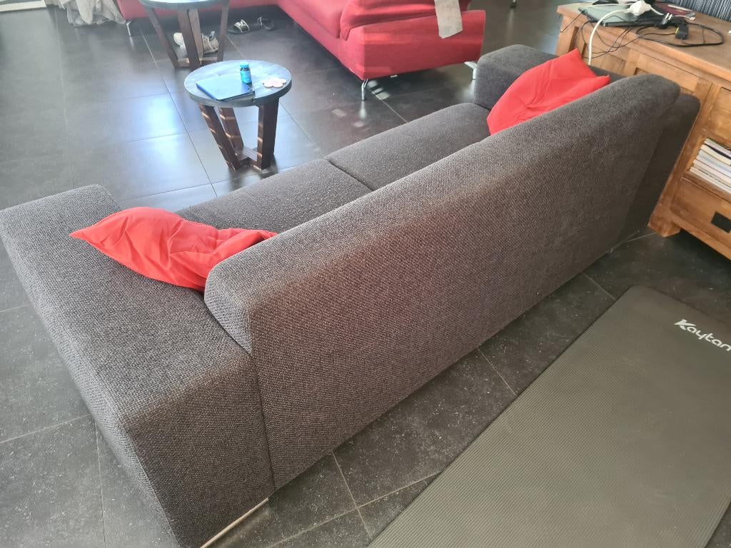 Antraciet grijze bank, Ophalen, Gebruikt, Tweepersoons, 75 tot 100 cm