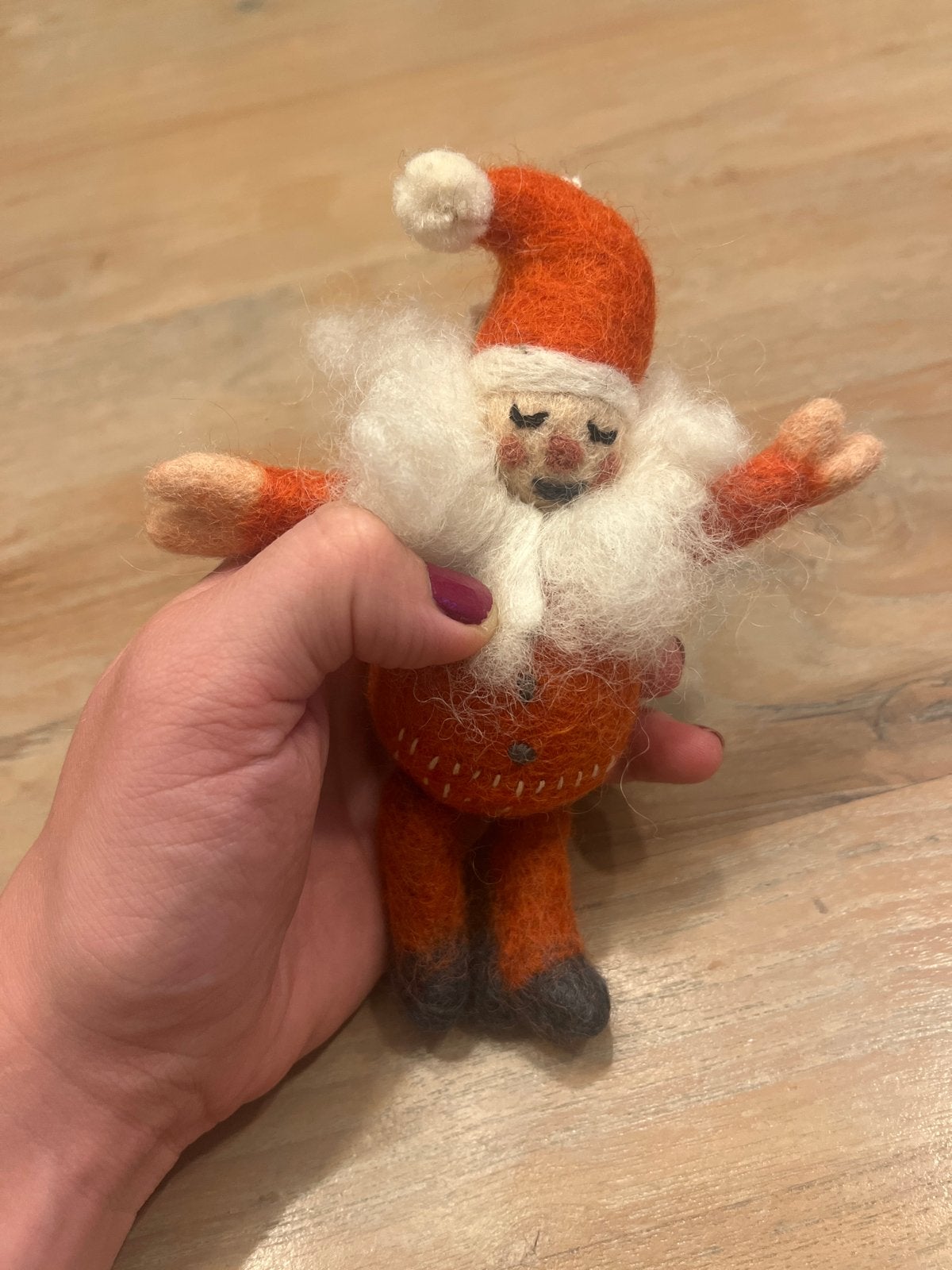 Kerst vilt 100% wol deco home dille kamille kerstman, Ophalen of Verzenden, Nieuw