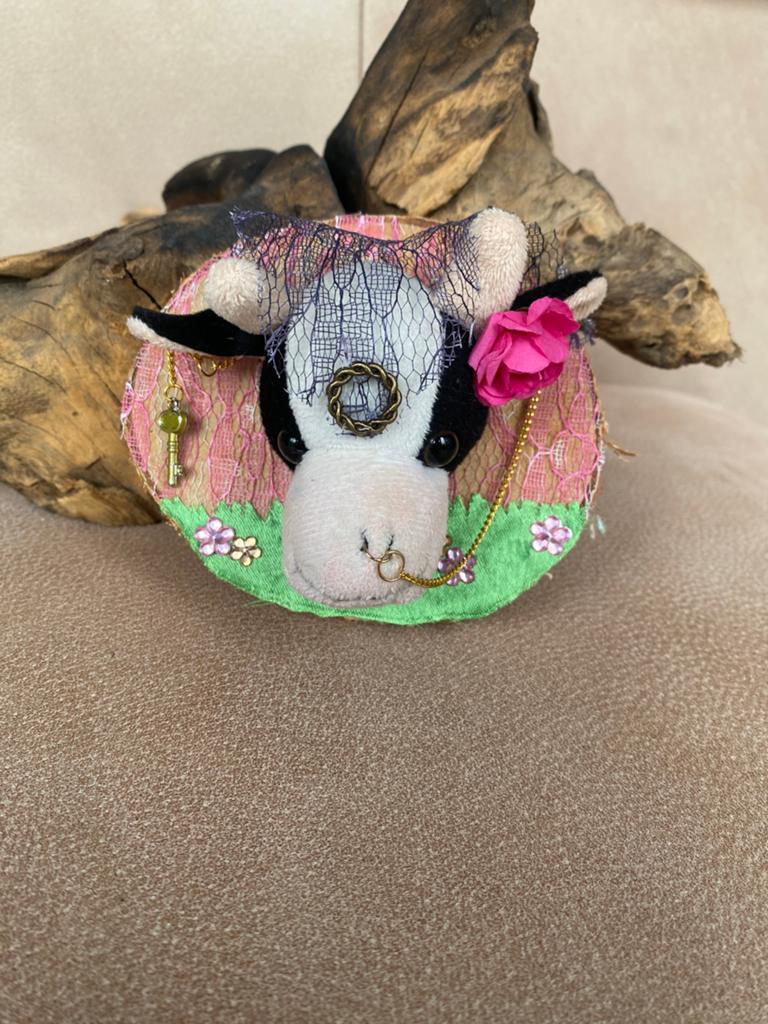 Taxidermy cow/koe plushie/knuffel, Ophalen of Verzenden