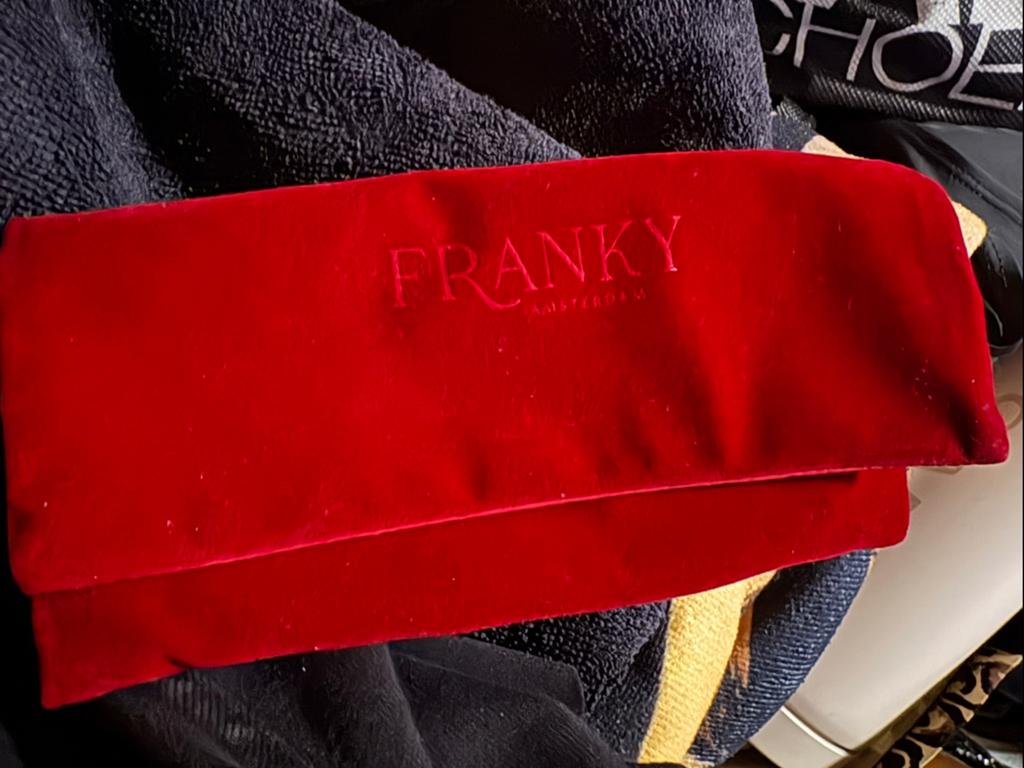 Rood fluwelen sieraden zakje - Franky Amsterdam, Sieraden, Tassen en Uiterlijk, Ophalen of Verzenden, Zo goed als nieuw, Rood