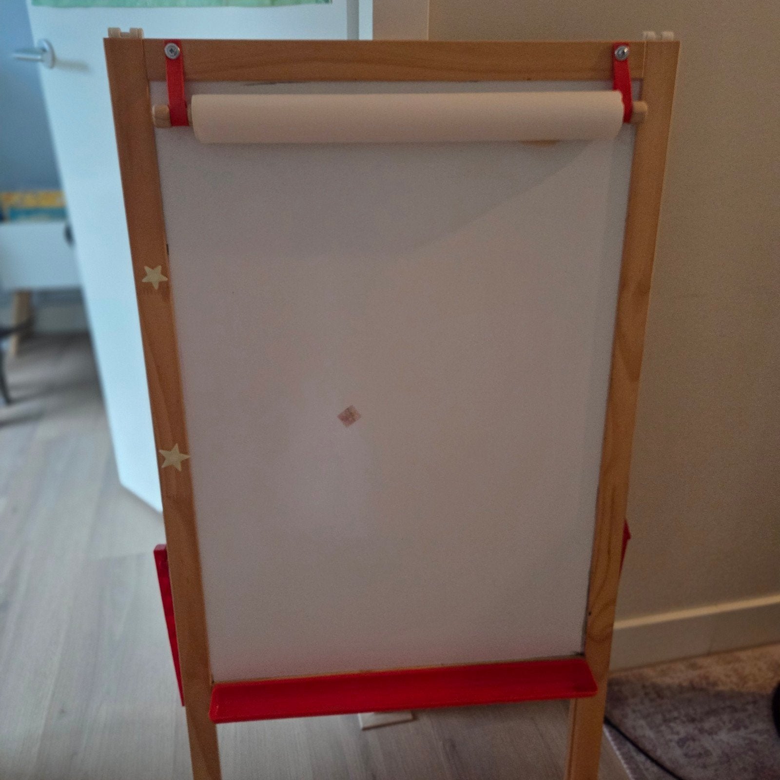 Houten kinder tekenbord met papierrol, Ophalen, Gebruikt, Knutselen