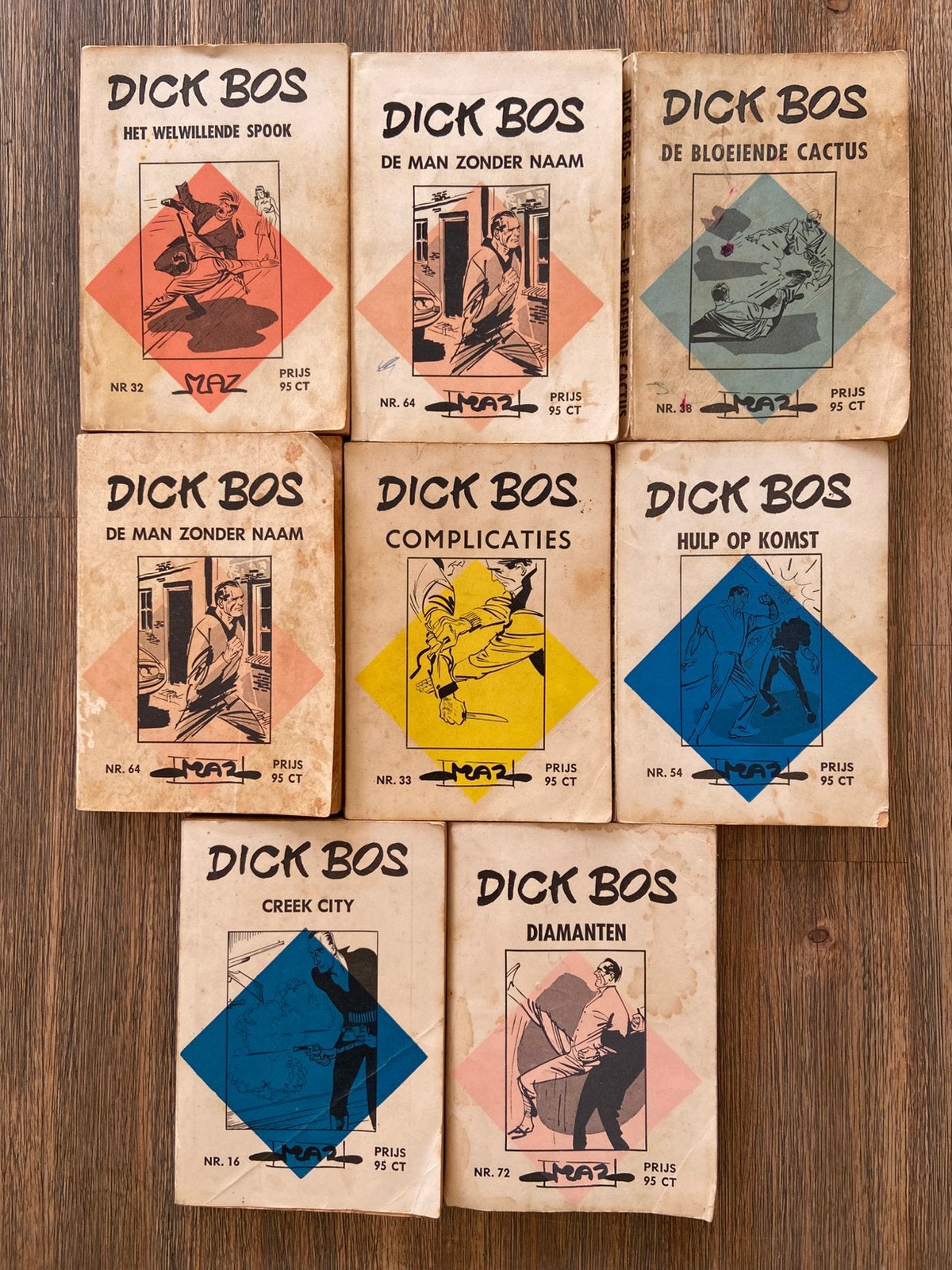 Dick Bos Maz Beeldbibliotheek (8x), Meerdere stripboeken, Ophalen of Verzenden, Gelezen
