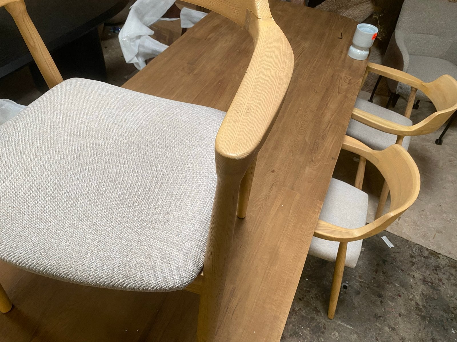Japandi stijl stoelen massief essen hout, Huis en Inrichting, Ophalen, Overige kleuren, Nieuw, Vijf, Zes of meer stoelen