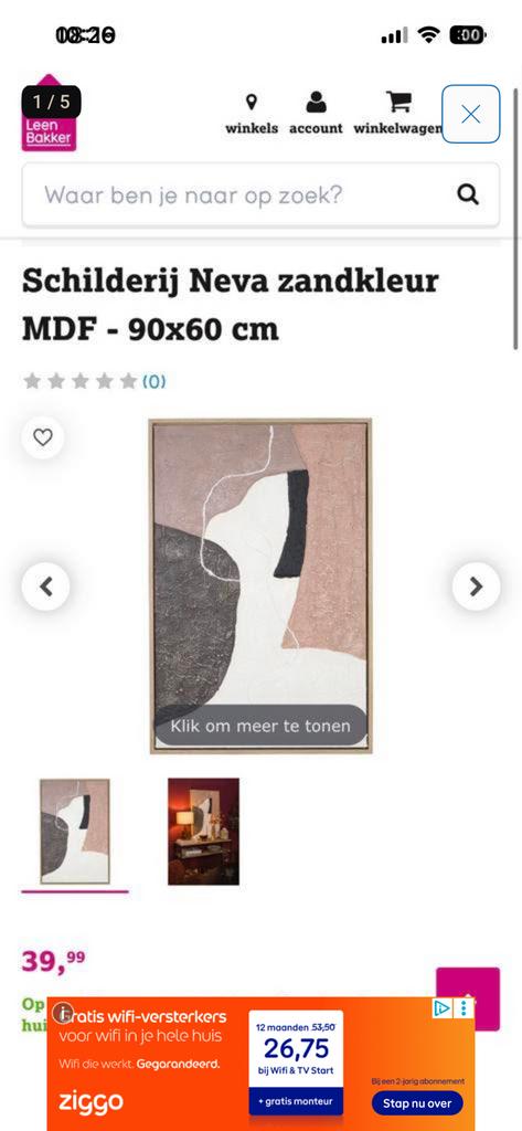 Schilderijen Leenbakker, Ophalen of Verzenden, Zo goed als nieuw, Schilderij