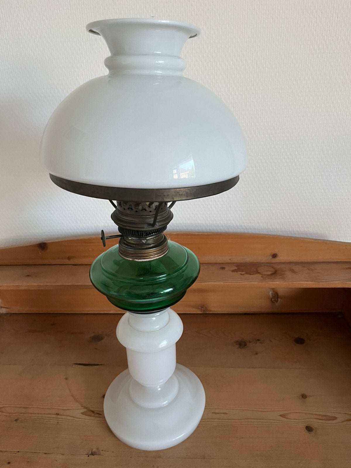 Antieke petrolium/olielamp, Antiek en Kunst, Ophalen