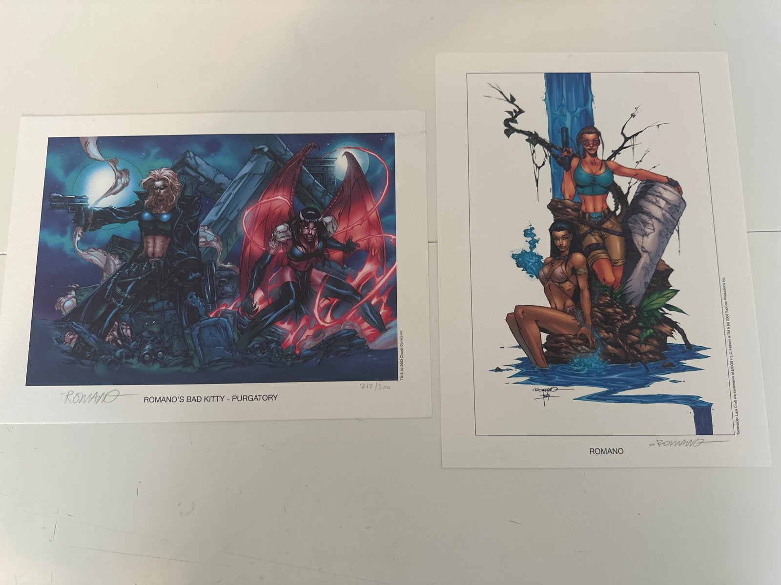 Romano's Bad Kitty Purgatory & Tomb Raider Prints, Ophalen of Verzenden
