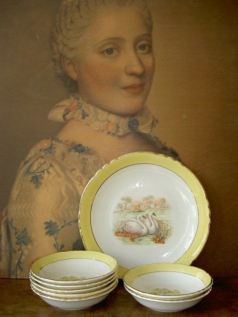 Franse dessertschaal + schaaltjes MdL, Ophalen of Verzenden