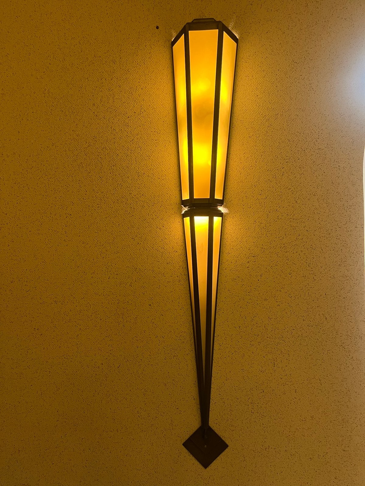 Set van 2 wandlampen - 1.20m hoog, Ophalen, Gebruikt, Glas, Wandlamp