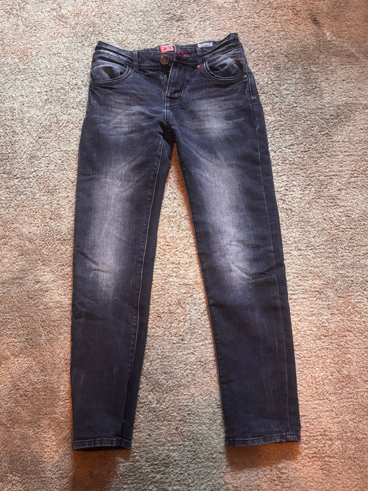 Vingino Skinny Jeans Maat 10 (140) - Donkerblauw, Ophalen, Gebruikt, Jongen of Meisje, Broek