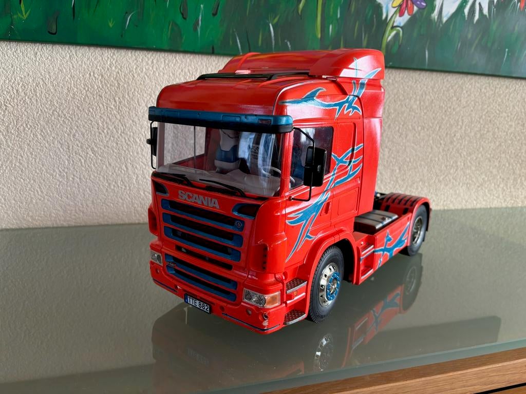 Tamiya 1/14 Scania R470 met MFC-01 Licht/Geluidsmodule., Schaal 1:14, Zo goed als nieuw, Auto onroad, Ophalen