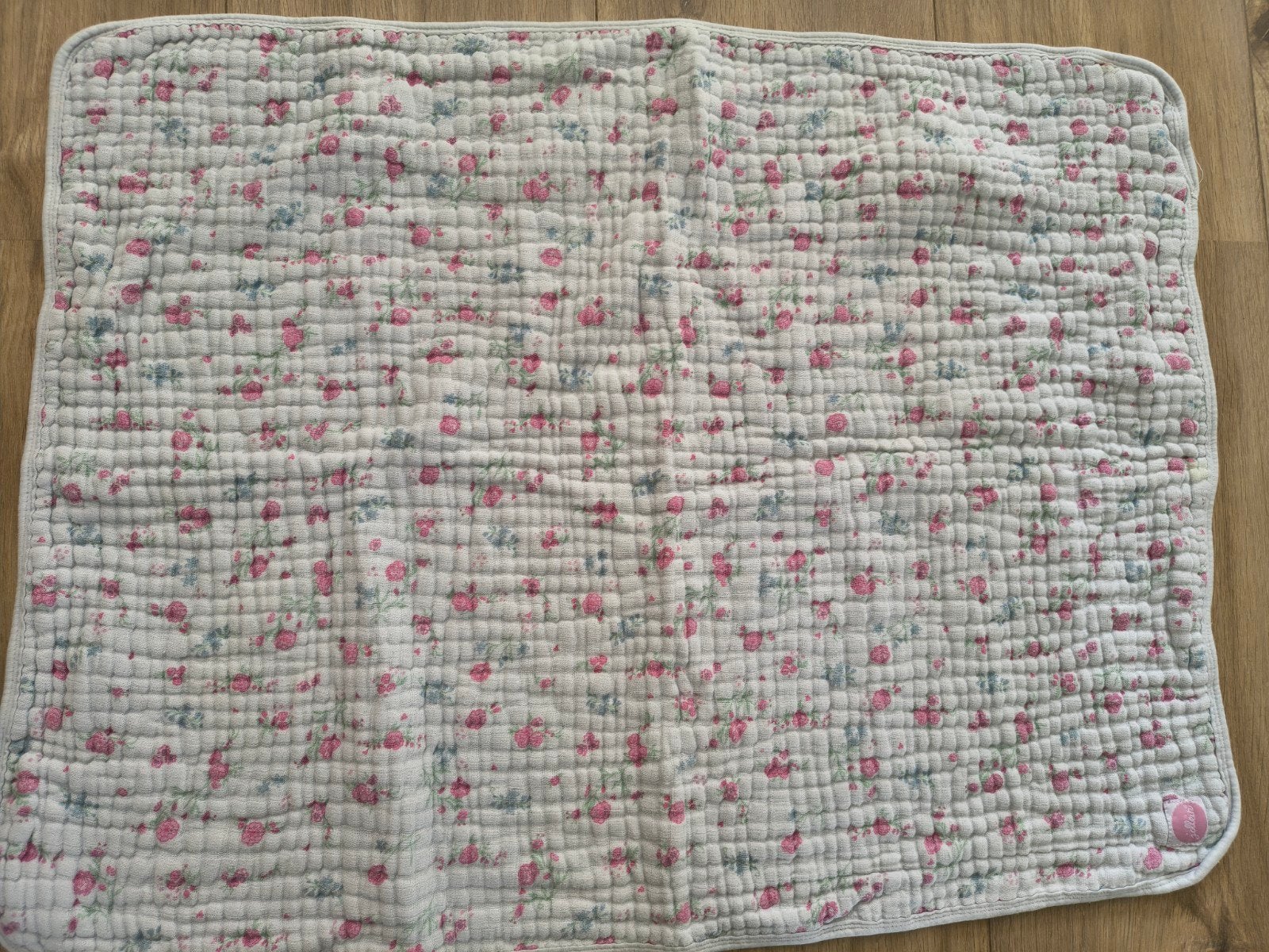 Jollein Hydrofiele Wiegdeken - Bloemen & Roze Hartjes, Gebruikt, Dubbelzijdig, Jollein, Ophalen of Verzenden