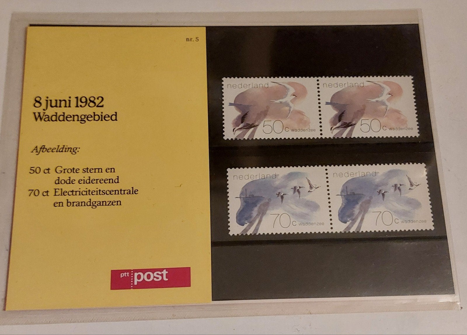 Postzegelmapje Nederland Waddengebied 1982 PTT Post, Ophalen of Verzenden