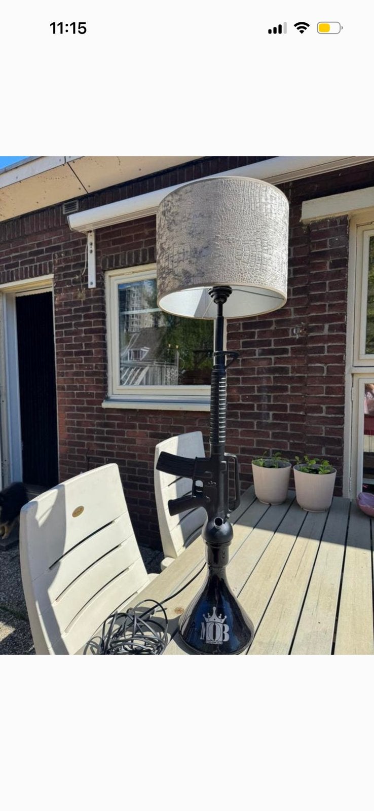 Gave geweer vloerlamp, Ophalen, Zo goed als nieuw