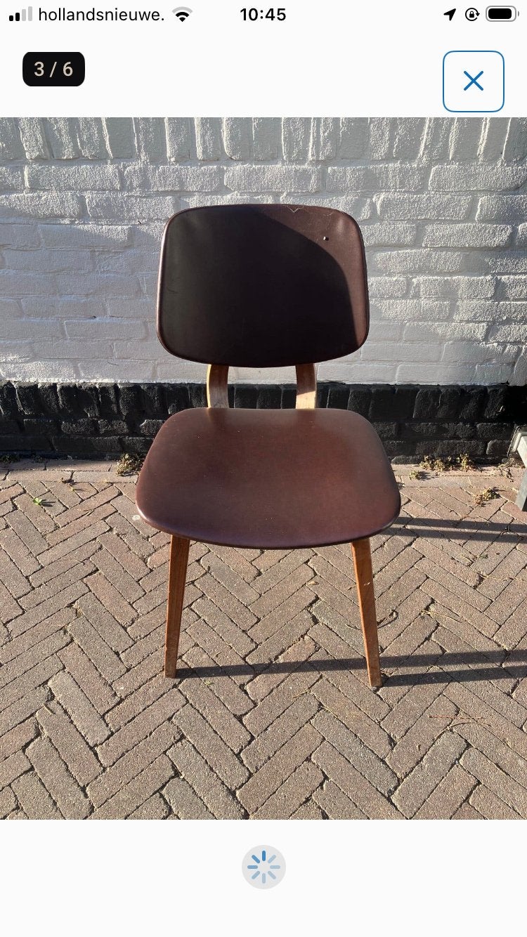 Twee stuks bruine stoelen, Ophalen, Gebruikt, Twee, Bruin