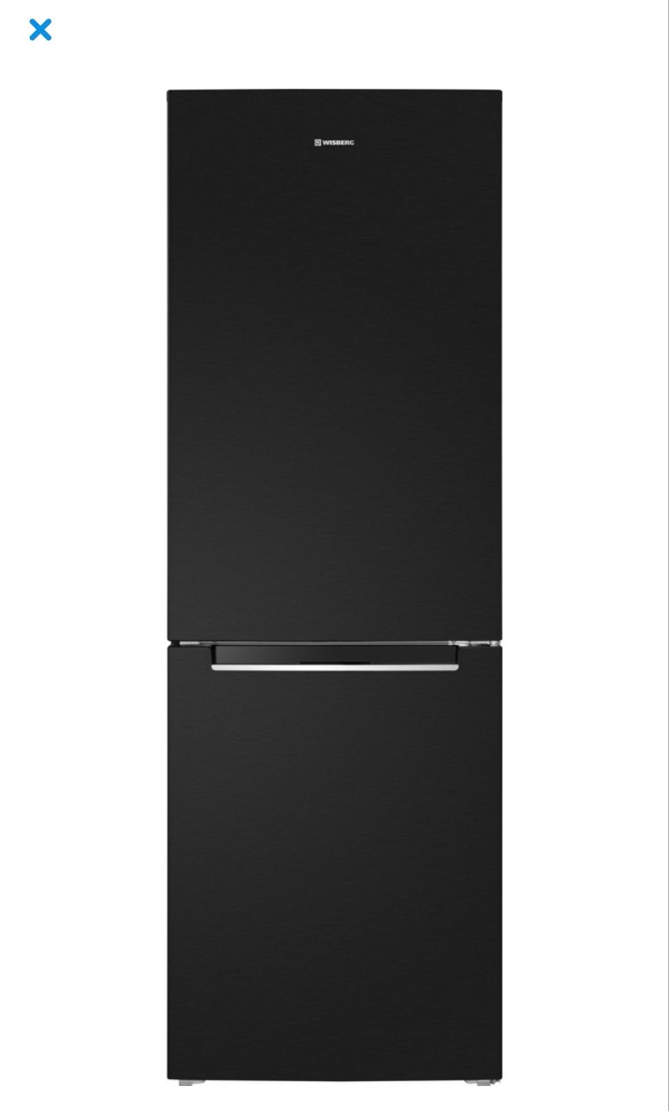 Wiseberg Vrijstaande Koel-vriescombinatie Zwart, Ophalen, 200 liter of meer, 60 cm of meer, Met aparte vriezer