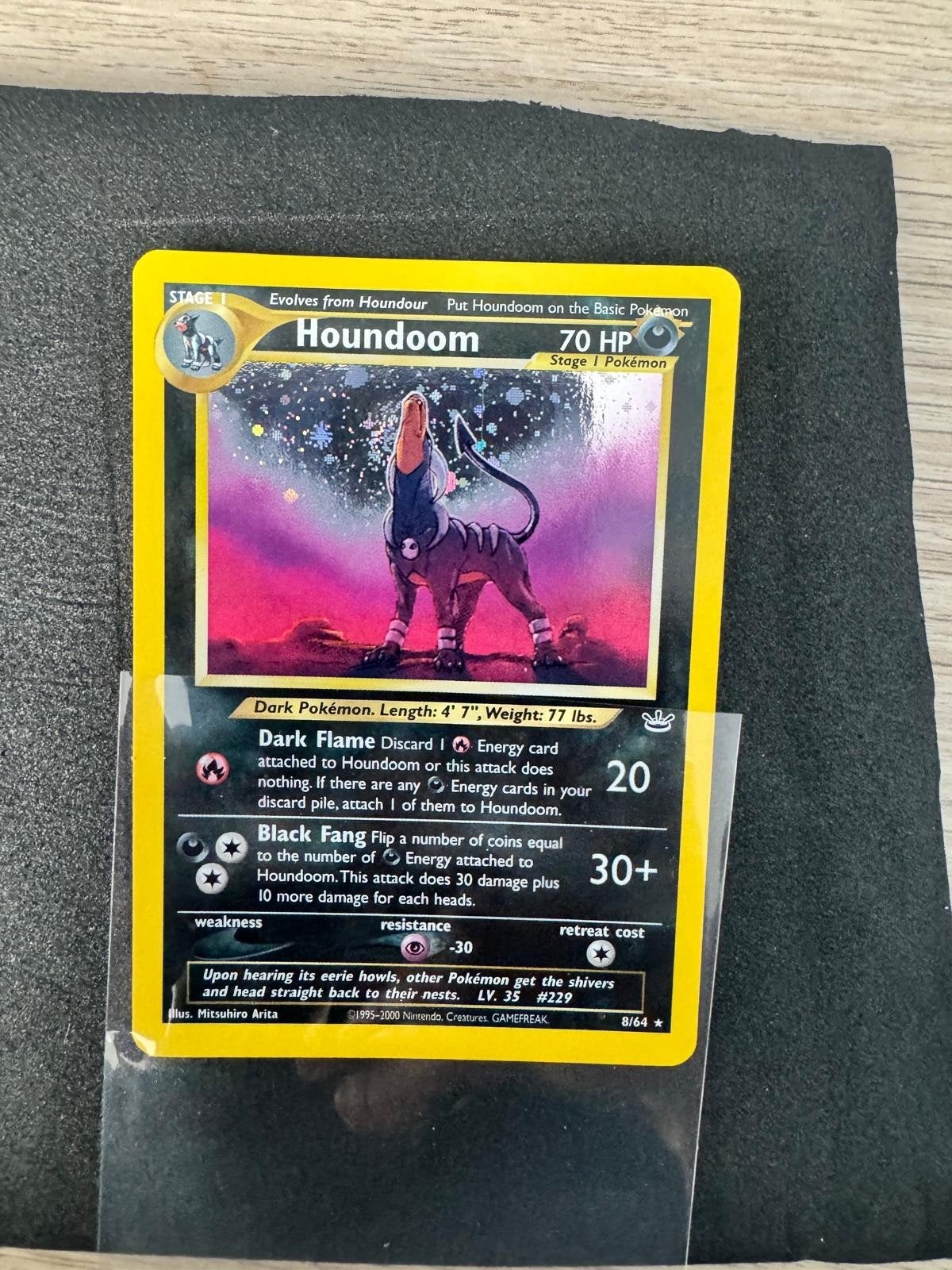 Pokémon Houndoom 8/64 Neo Revelation Holo Rare, Ophalen of Verzenden, Zo goed als nieuw, Losse kaart, Foil