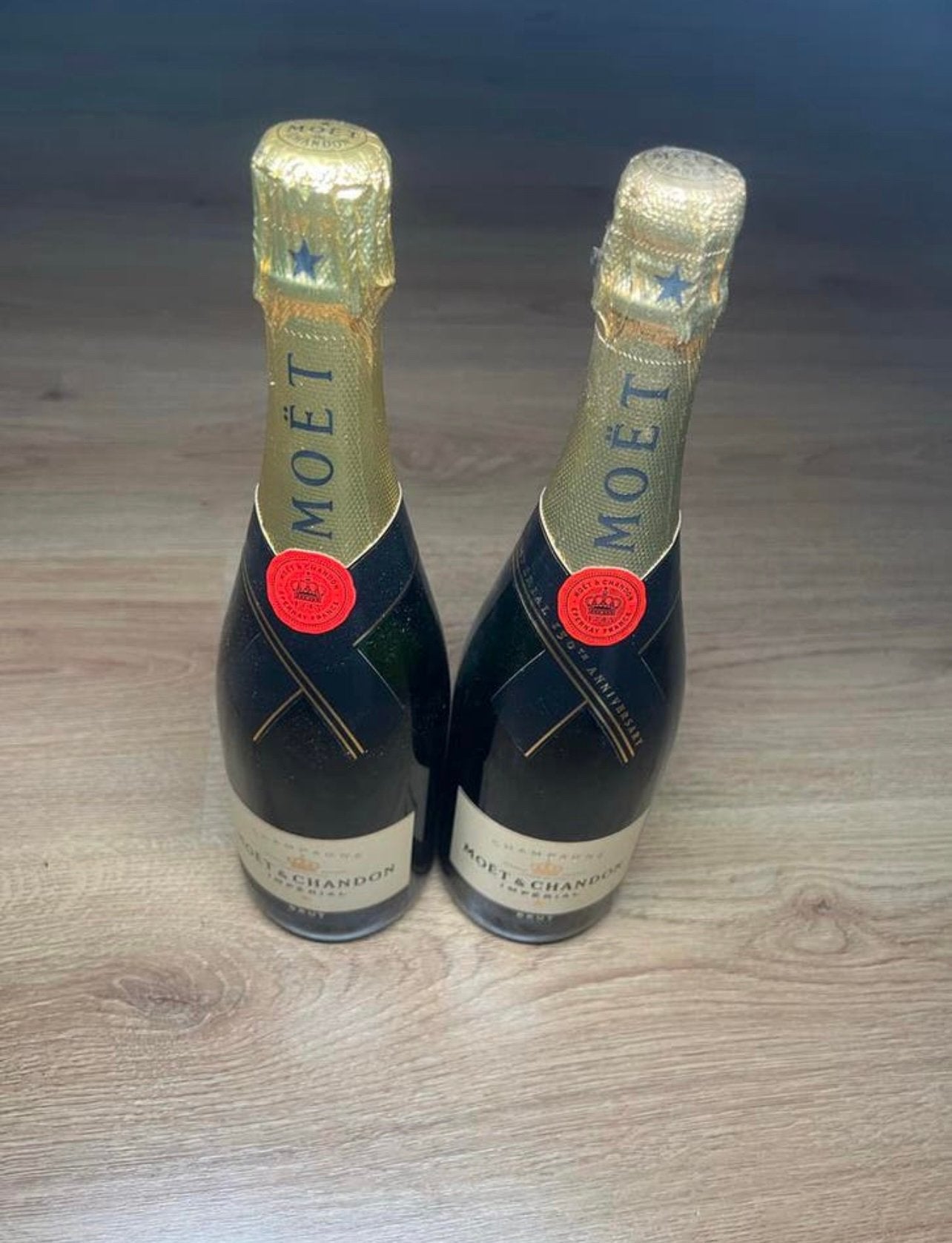 2 Moët & Chandon Imperial Champagne flessen 750ml, Verzamelen, Wijnen, Ophalen, Frankrijk, Nieuw, Champagne