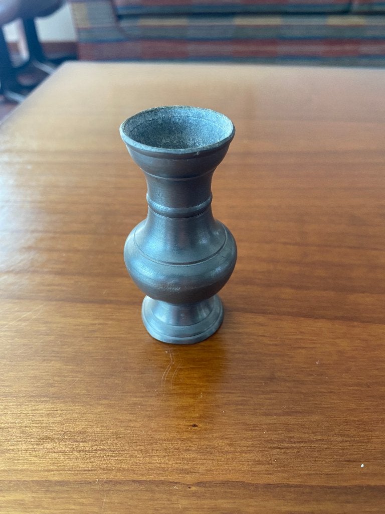 Vintage tinnen vaasje, Ophalen of Verzenden