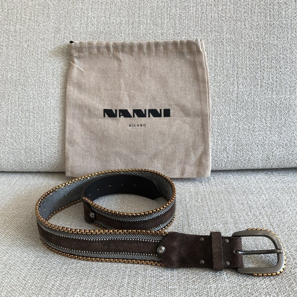 Nanni Milano damesriem, 80 tot 90 cm, Echt leder, Tailleriem, Ophalen of Verzenden