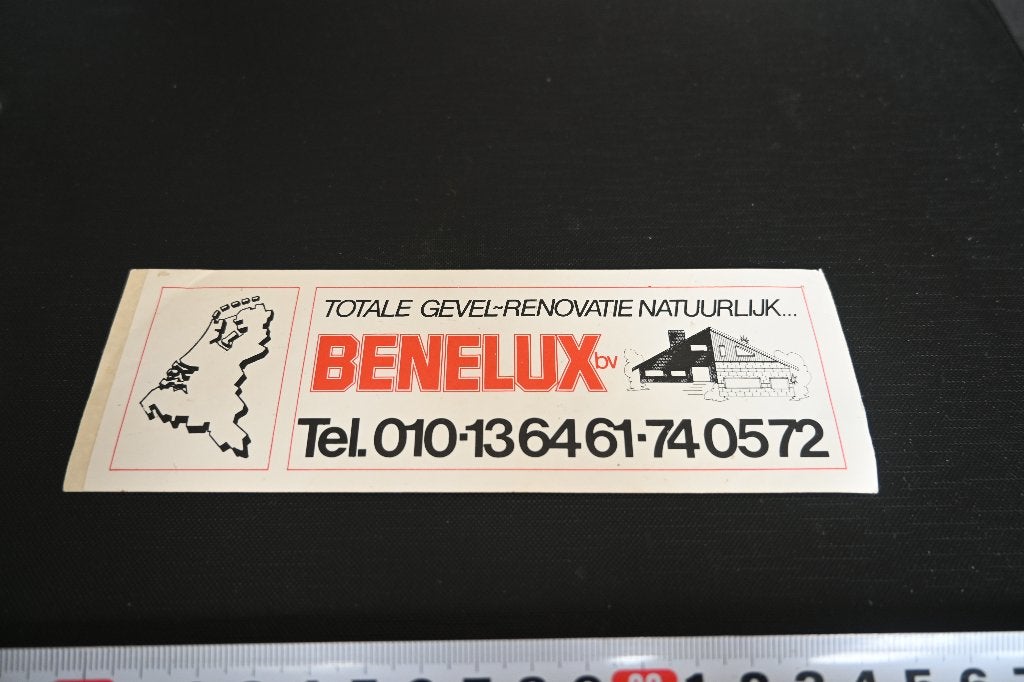 sticker BENULUX bv Totale gevel-renovatie natuurlijk, Ophalen of Verzenden, Zo goed als nieuw