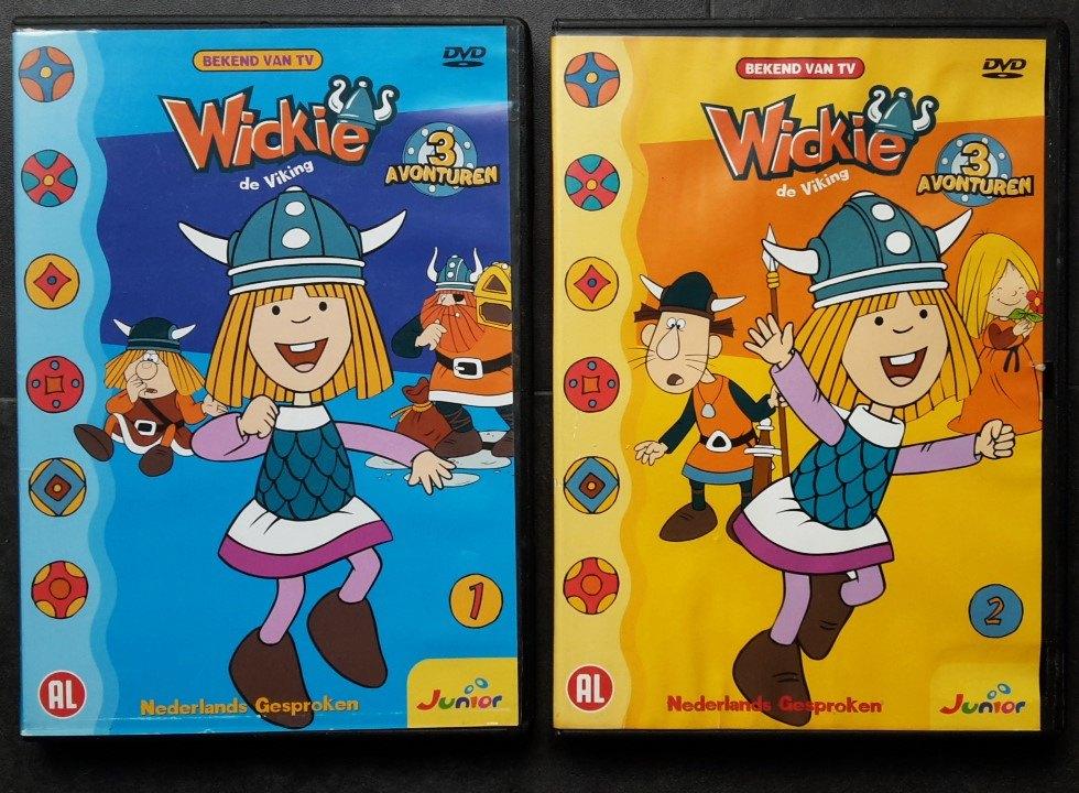 DVD Set - Wickie de Viking - Deel 1 & 2 - Kindernet, Cd's en Dvd's, Dvd's | Kinderen en Jeugd, Zo goed als nieuw, Tv fictie, Avontuur