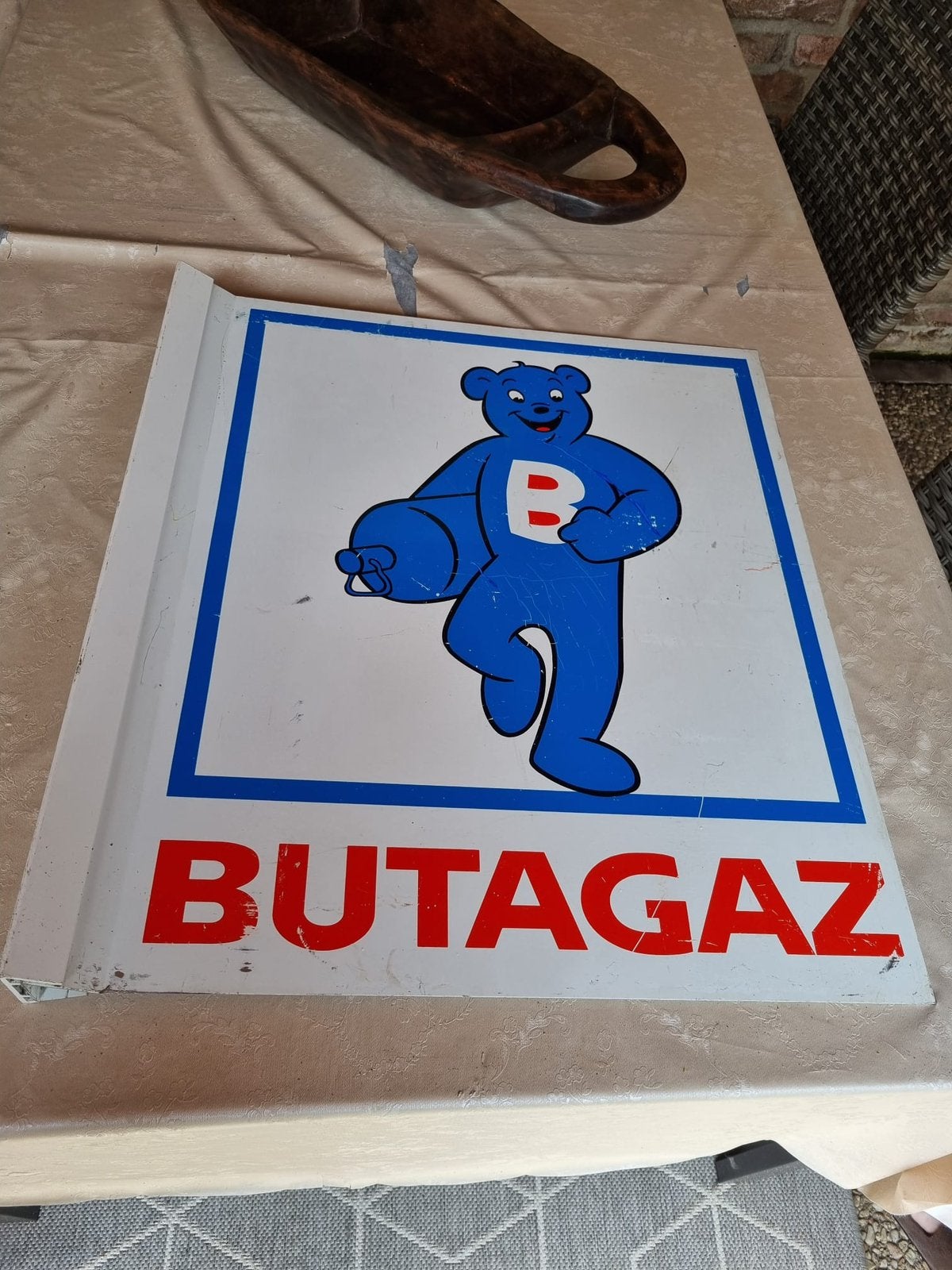 Reclame bord BUTAGAZ, Ophalen of Verzenden, Zo goed als nieuw, Minder dan 80 cm