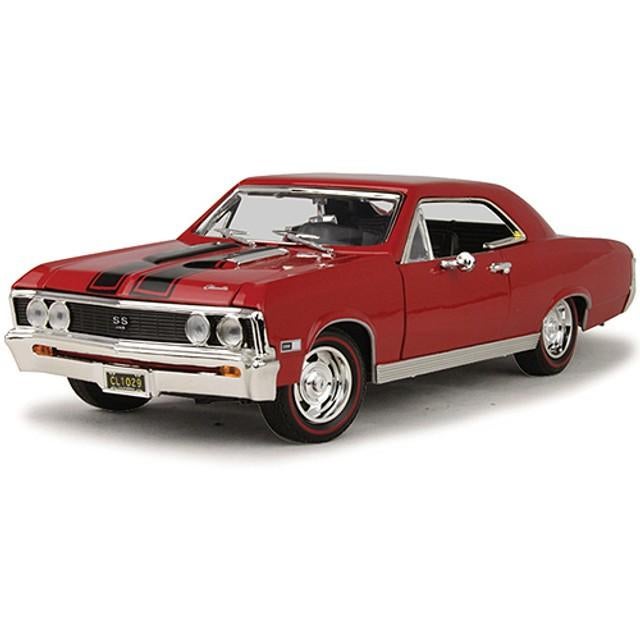 chevrolet chevelle ss 396 kleur rood motormax nieuw 1:18, Hobby en Vrije tijd, Modelauto's | 1:18, Ophalen, Nieuw, Auto, Motormax