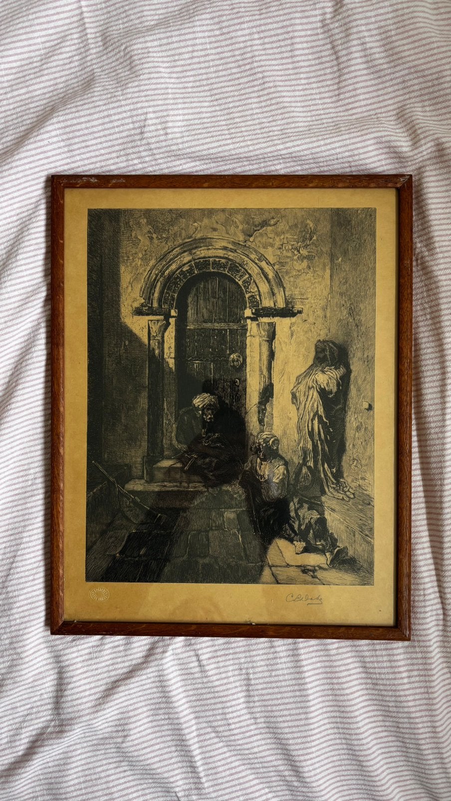 Carel Lodewijk Dake – “Oosterse Poort met Wachters”, Ophalen of Verzenden