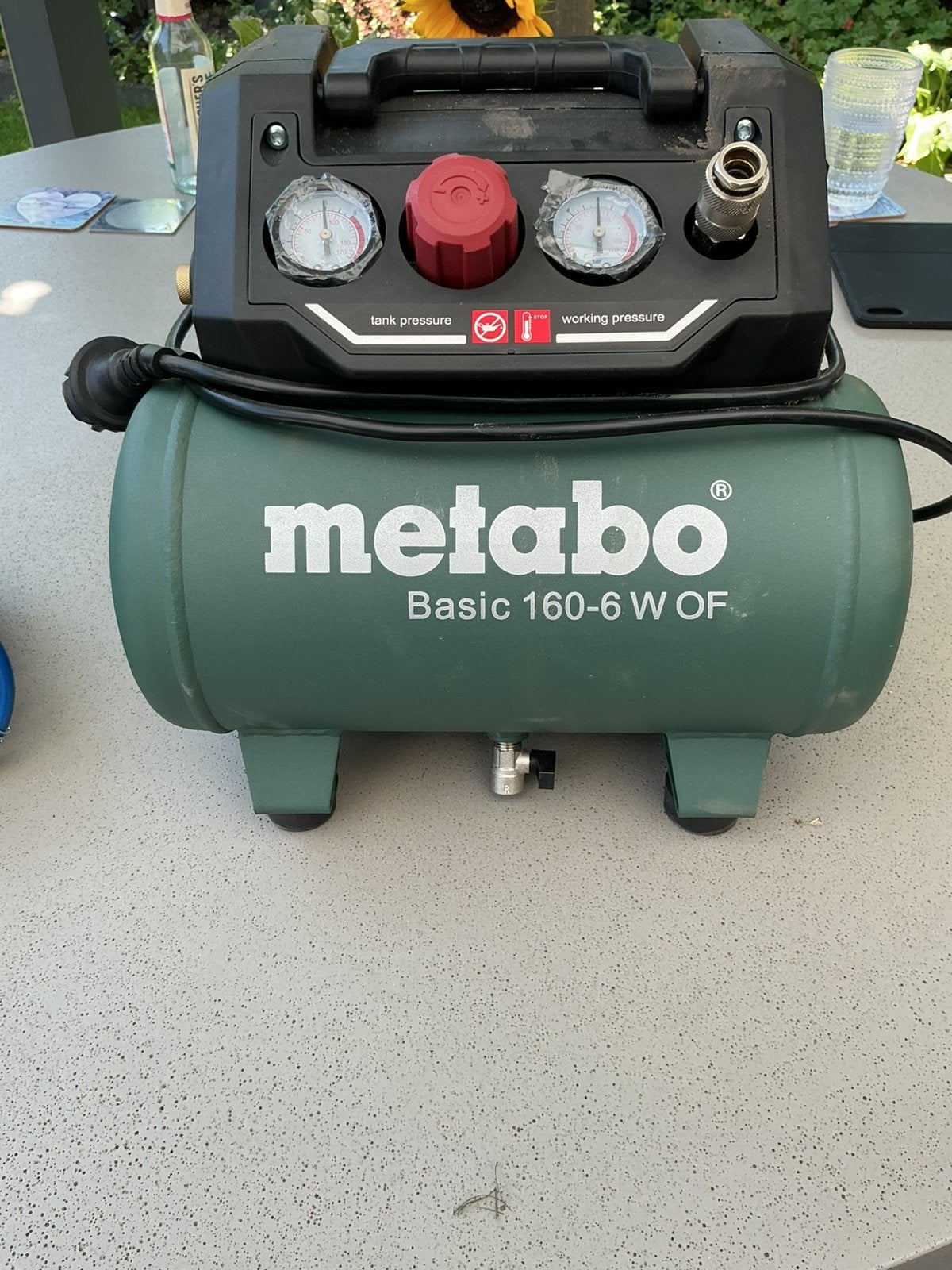 Metabo compressor 160-6w of incl. accesoires, Minder dan 25 liter, Ophalen, Zo goed als nieuw, Minder dan 200 liter/min