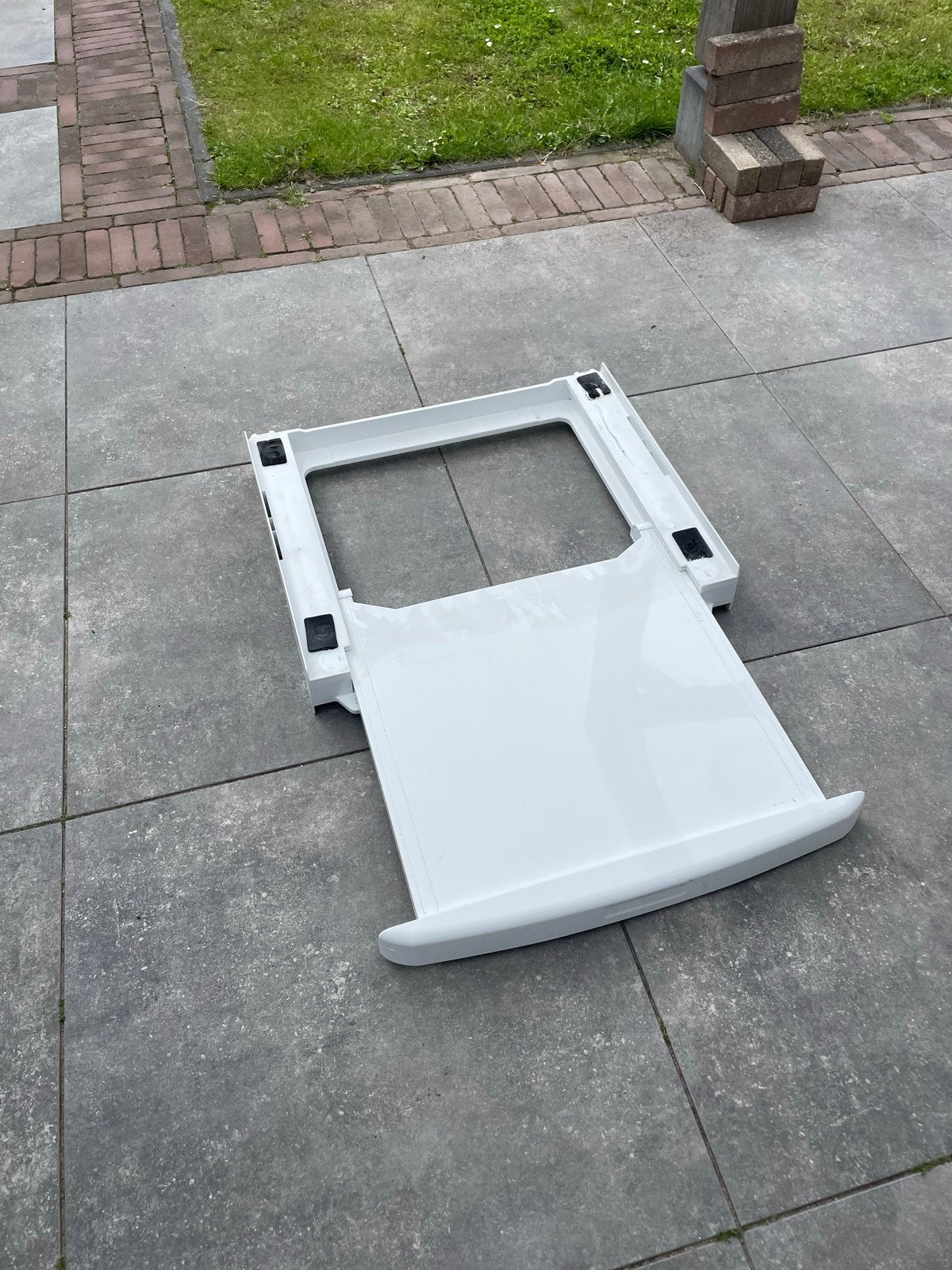 Wasmachine/Droger stapelkit met uitschuifbaar werkblad, Witgoed en Apparatuur, Ophalen, Gebruikt