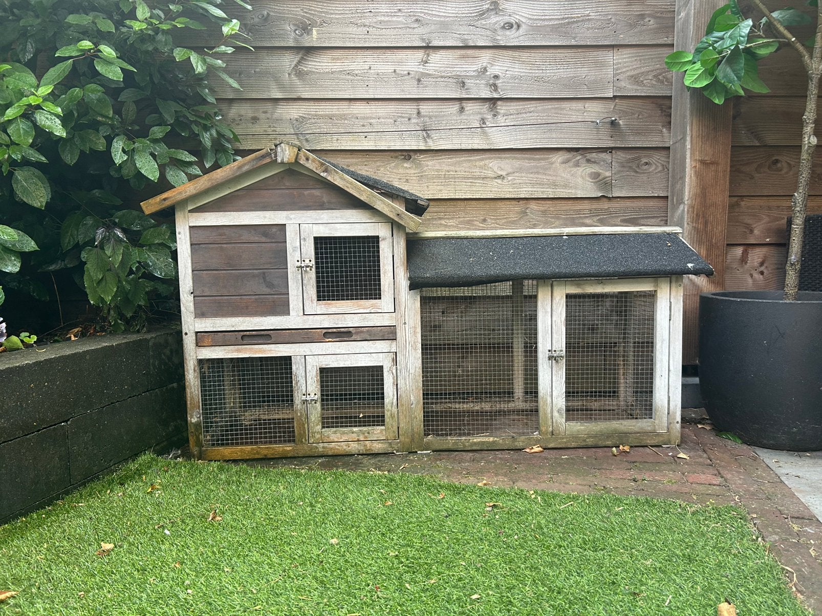 Leuk en Ruim konijnenhok - gratis, Dieren en Toebehoren, Knaagdieren en Konijnen | Hokken en Kooien, Ophalen, 110 cm of meer, Zo goed als nieuw