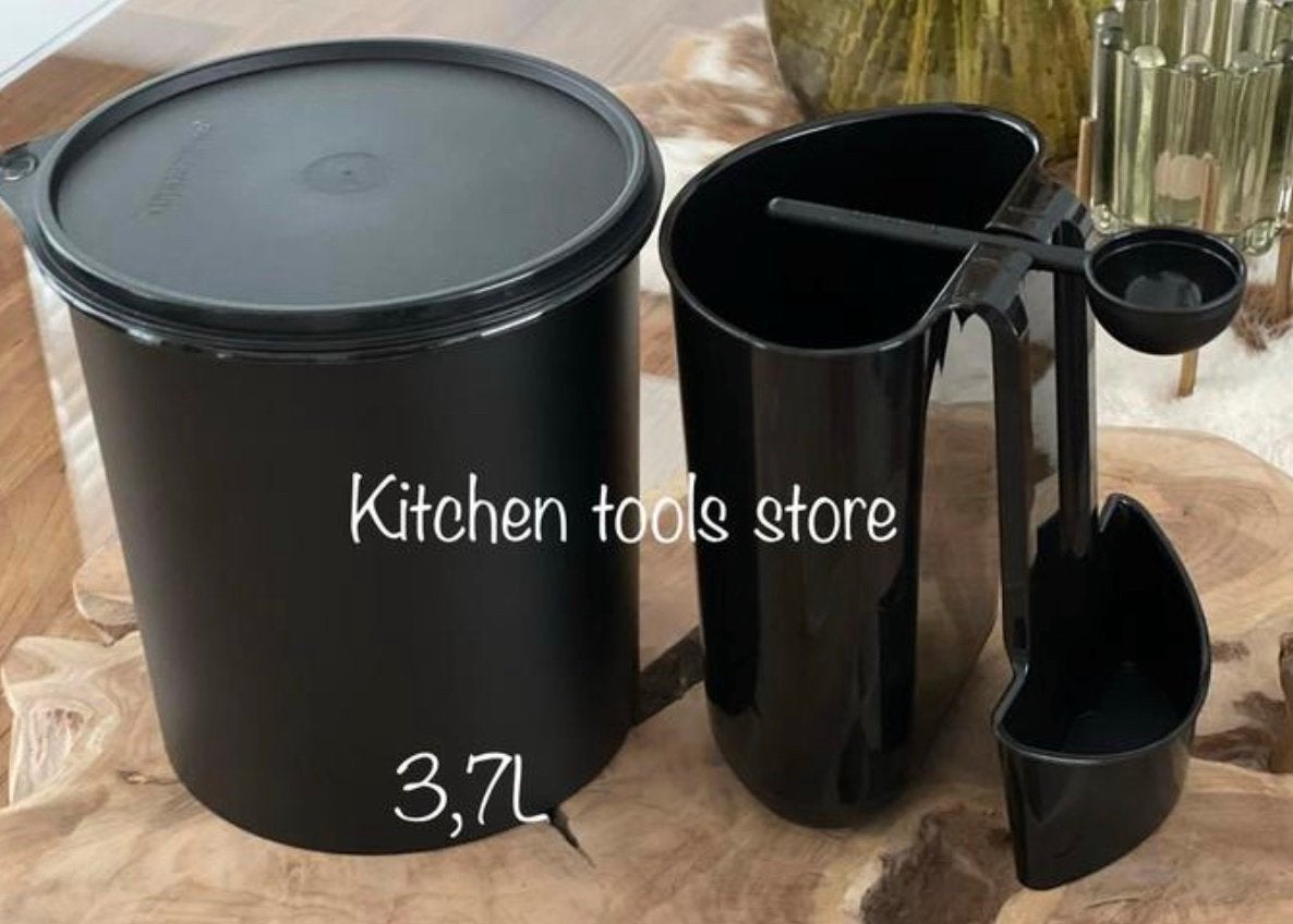 Nieuw Tupperware Zwart bewaarbak 3,7L Coffee Corner voorraad, Ophalen of Verzenden, Nieuw, Bak of Kom