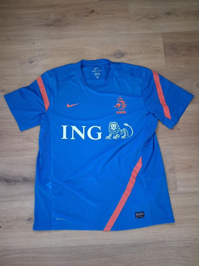 Vintage KNVB Nike T-shirt Blauw XL - Retro Oranje Fan, Blauw, Nike, Maat 56/58 (XL), Ophalen of Verzenden