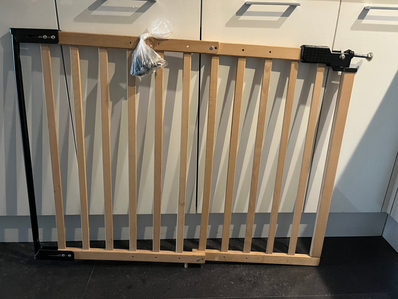 Traphekje hout/metaal, schroef-klembevestiging uitschuifbaar, Ophalen, Gebruikt, Hout, 100 tot 115 cm