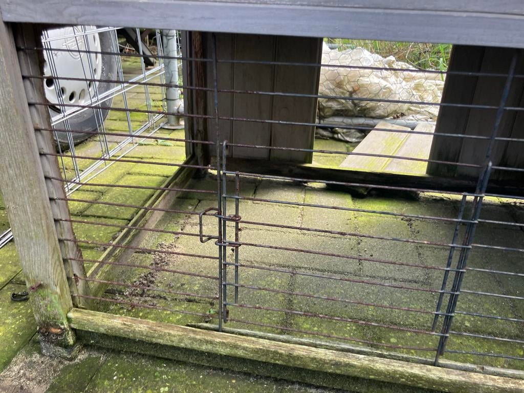 Gratis opknapper konijnenhok gaat naar de stort, Ophalen, Drinken en Voederen