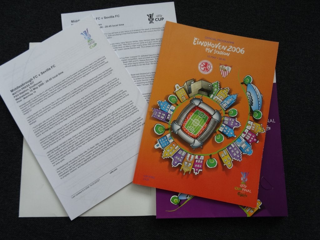 Presskit & programma UEFA CUP Finale 2006, Ophalen of Verzenden, Nieuw, Buitenlandse clubs, Boek of Tijdschrift
