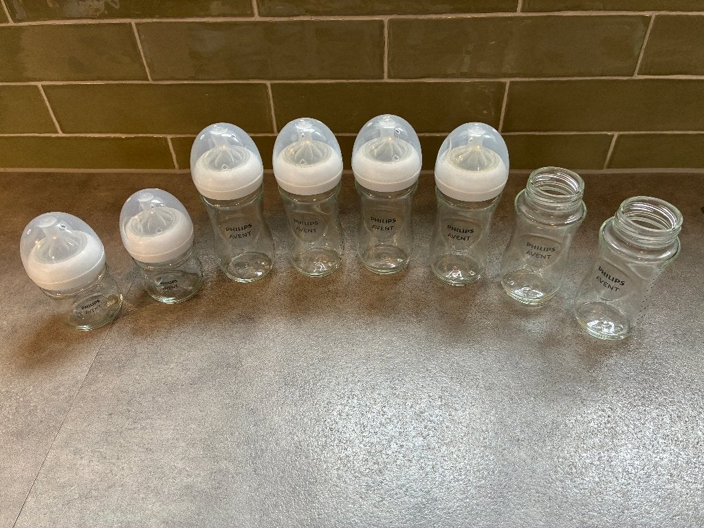 Philips Avent glazen babyflessen, Ophalen, Philips Avent, Zo goed als nieuw, Babyfles