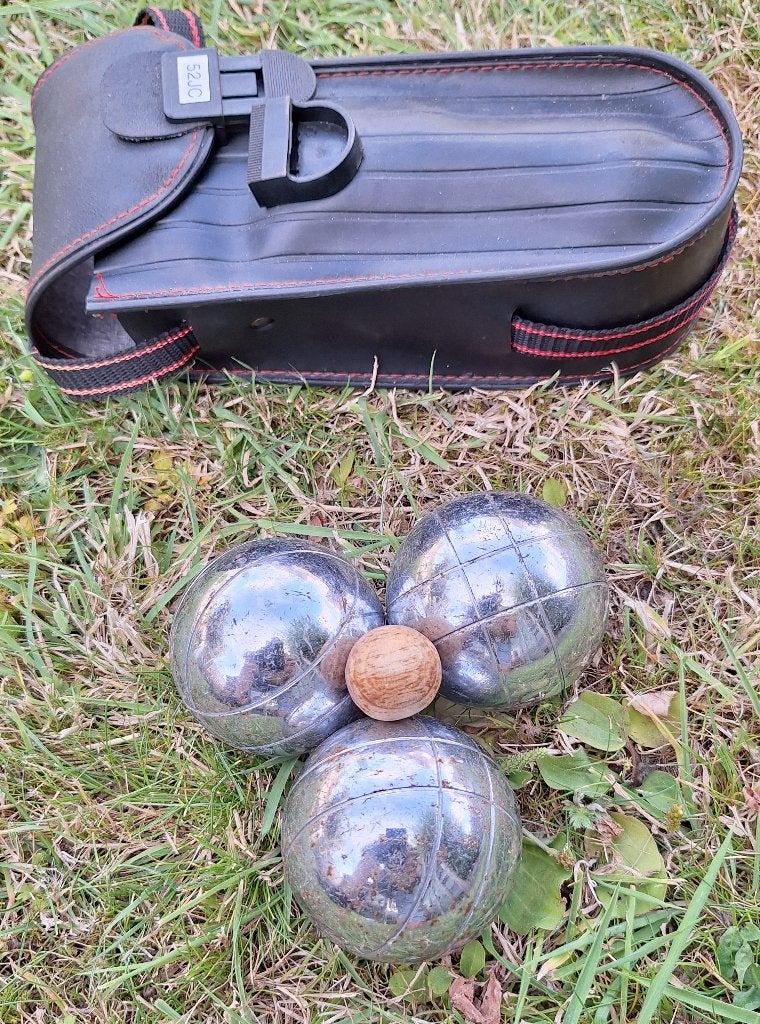 Petanque set met 3 ballen en luxe draagtas, Sport en Fitness, Ophalen, Gebruikt, Overige typen