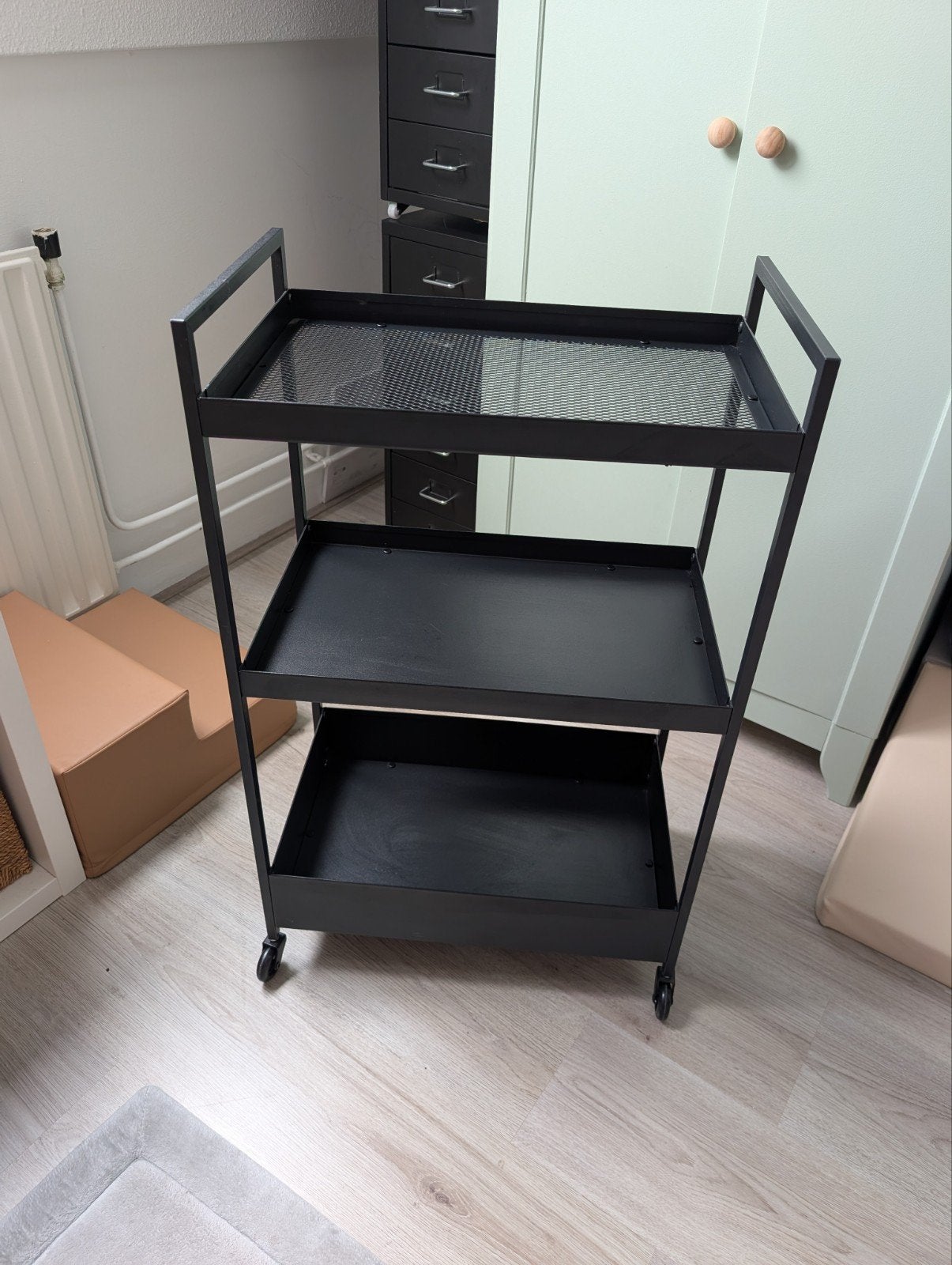IKEA RÅSKOG roltafel / serveerwagen - zwart, Ophalen, Gebruikt