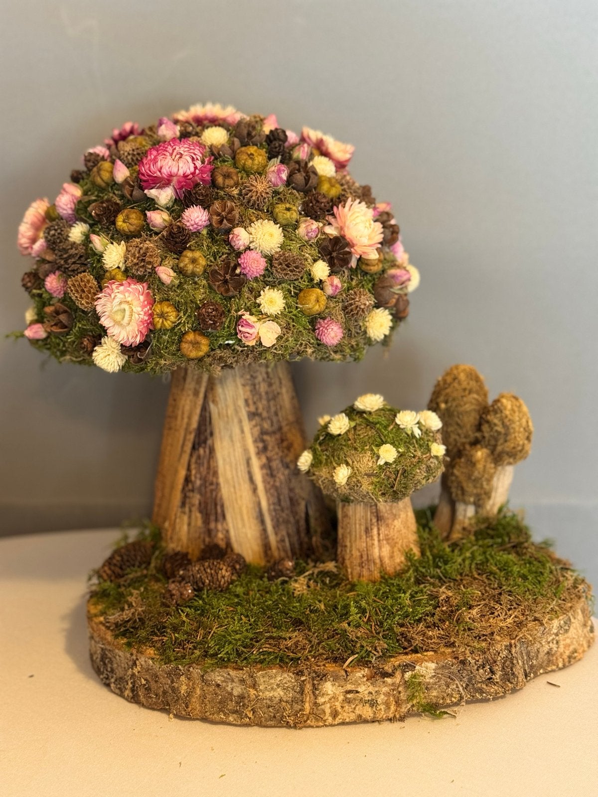 Decoratieve paddenstoelen van natuurlijke materialen, Ophalen, Gebruikt, Meerkleurig, Landelijk