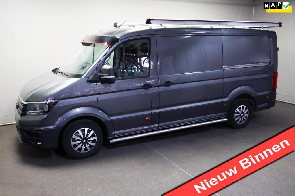 Volkswagen Crafter 35 2.0 TDI L3H2 Highline DUBBELE SCHUIFDE, Auto's, Bestelauto's, Gebruikt, Euro 6, Volkswagen, Bedrijf