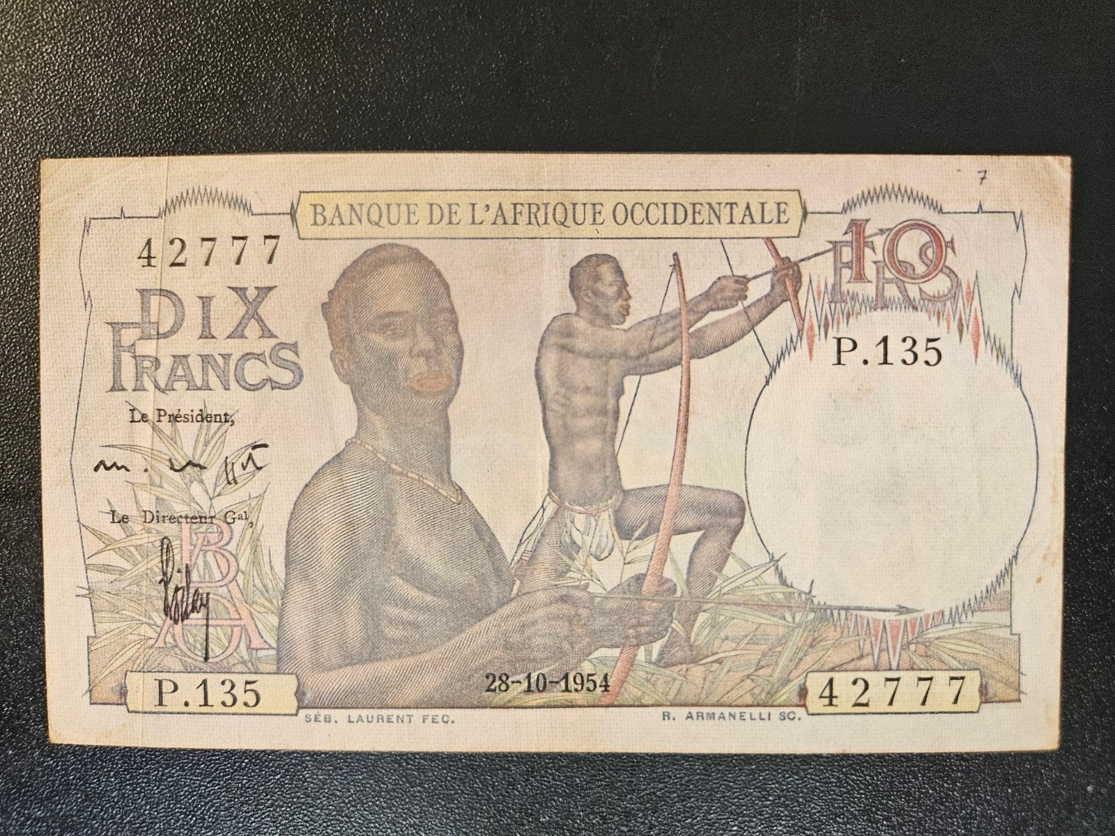 Frans West Afrika pick 37 1954, Postzegels en Munten, Bankbiljetten | Afrika, Ophalen of Verzenden, Overige landen, Los biljet