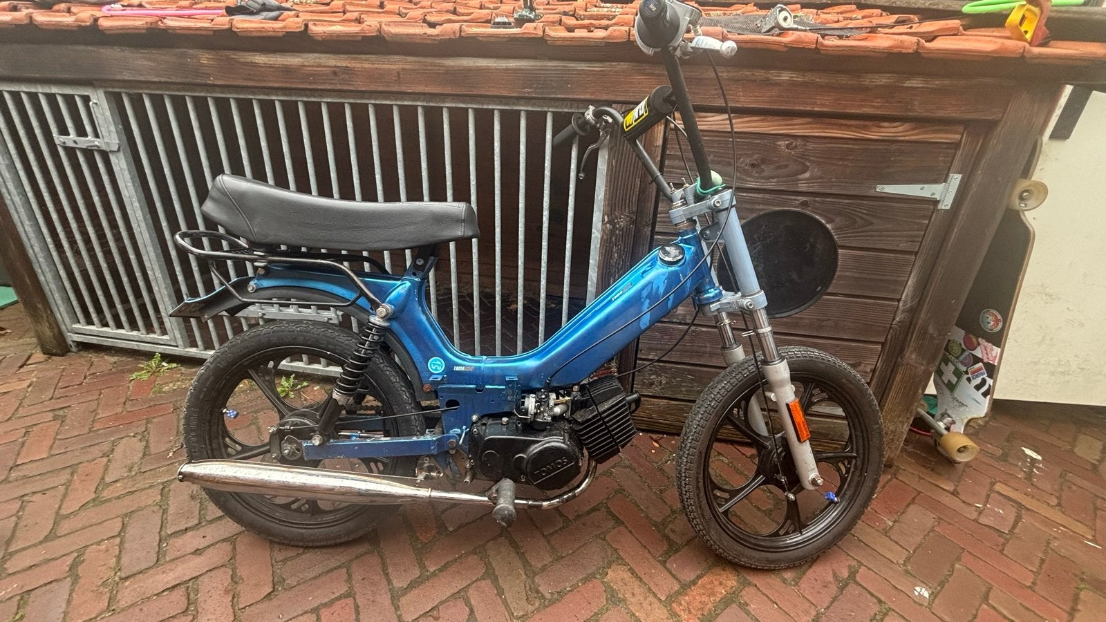 Blauwe Kenteken Brommer - Rijd Goed!, Ophalen, Gebruikt, Maximaal 25 km/u