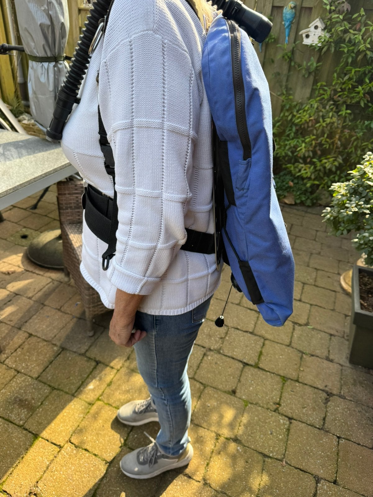 Dive Rite rec wing blauw RVS Backplate, Ophalen of Verzenden, Gebruikt, Trimvest of Wing