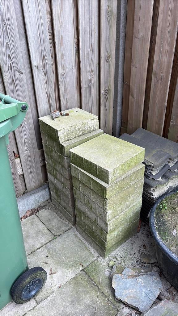 Betontegels, Ophalen, Zo goed als nieuw, Beton, Terrastegels