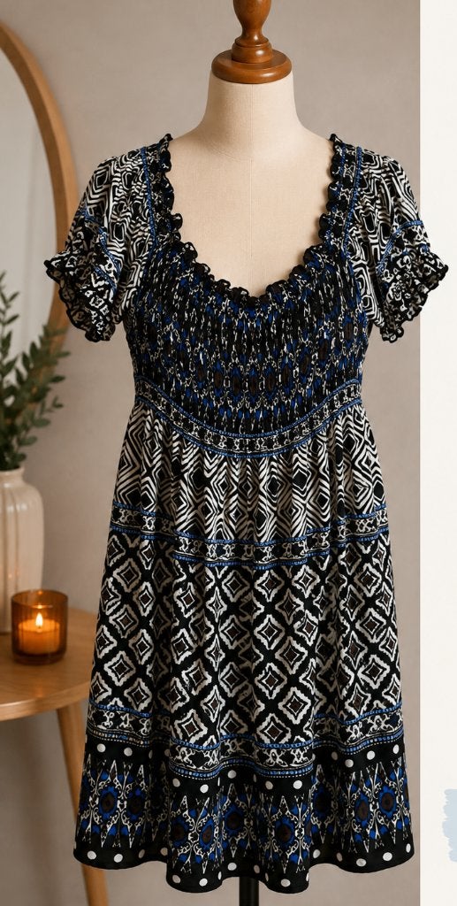 Leuke top tuniek met print Yessica maat 42 / 44 / L z.g.a.n, Meerkleurig, Yessica, Maat 42/44 (L), Ophalen of Verzenden